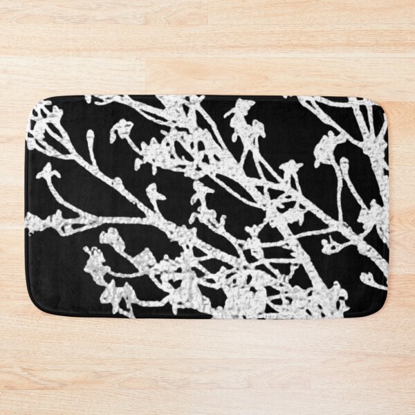 Item preview, Spring's Bloom Silver Foil On Black Background designed and sold by Rosinda.