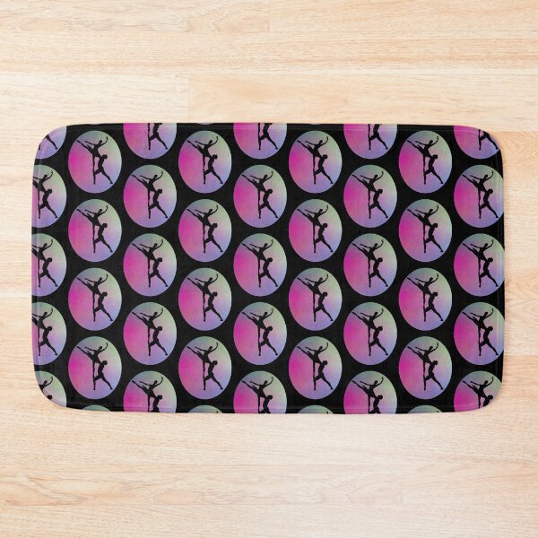 Item preview, Dancers Black Silhouette on Purple Pink Dreamy Background designed and sold by kmcs.