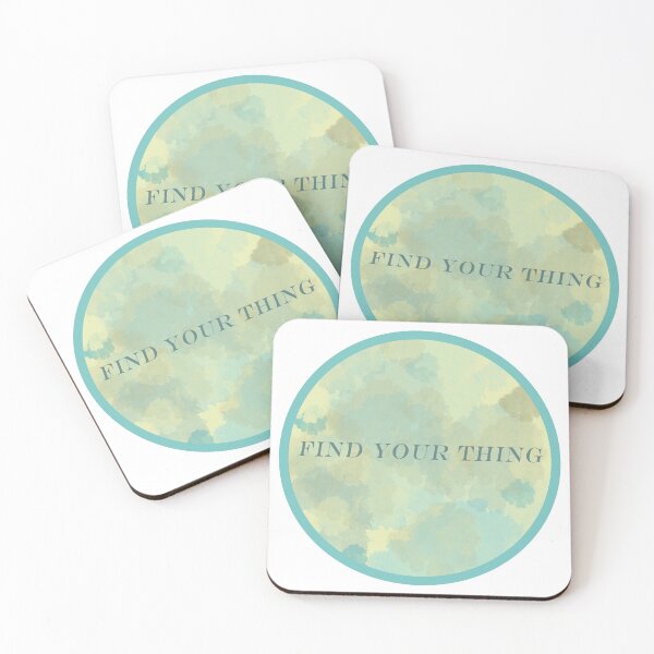 Item preview, Find Your Thing Turquoise and Yellow Watercolour Splashes designed and sold by pastel-only.