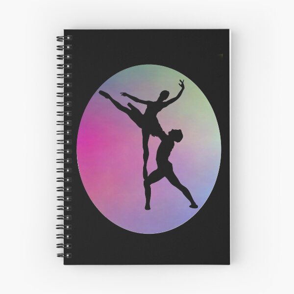 Item preview, Dancers Black Silhouette on Purple Pink Dreamy Background designed and sold by kmcs.