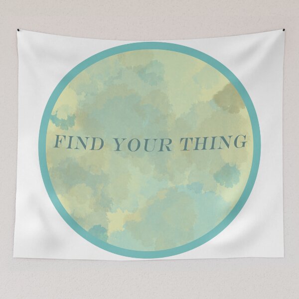 Item preview, Find Your Thing Turquoise and Yellow Watercolour Splashes designed and sold by pastel-only.