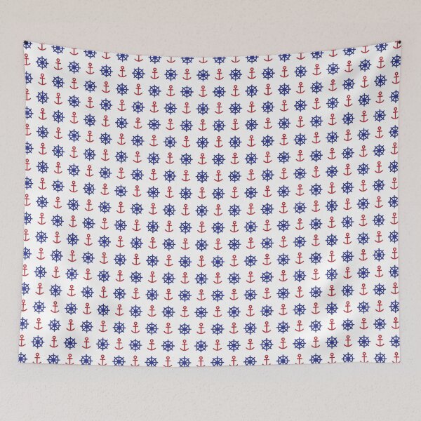 Item preview, Classic nautical pattern in red and blue designed and sold by FunnyChameleon.
