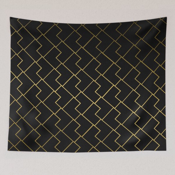 Item preview, Elegant Gold And Black Tiles Pattern designed and sold by kredasart.