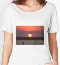 Island Park Big Sun Ball Sunset Women's Relaxed Fit T-Shirt