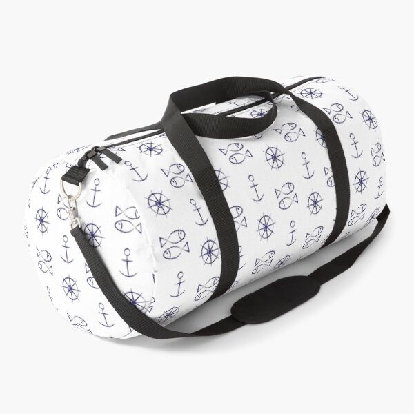 Item preview, White and blue nautical pattern designed and sold by FunnyChameleon.