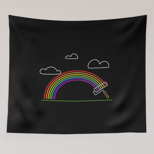 Item preview, Rainbow Paint Roller With Clouds designed and sold by Paulina Vanlife.