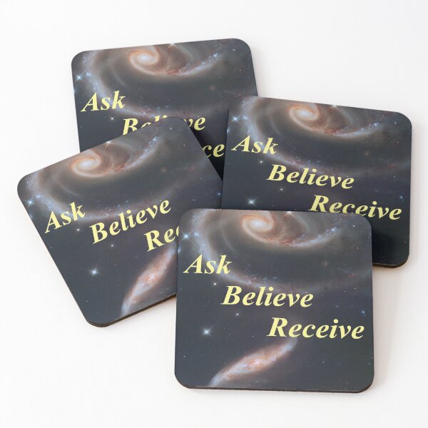 Item preview, Ask Believe Receive | Law of Attraction Quote Motto Saying Phrase designed and sold by kmcs.