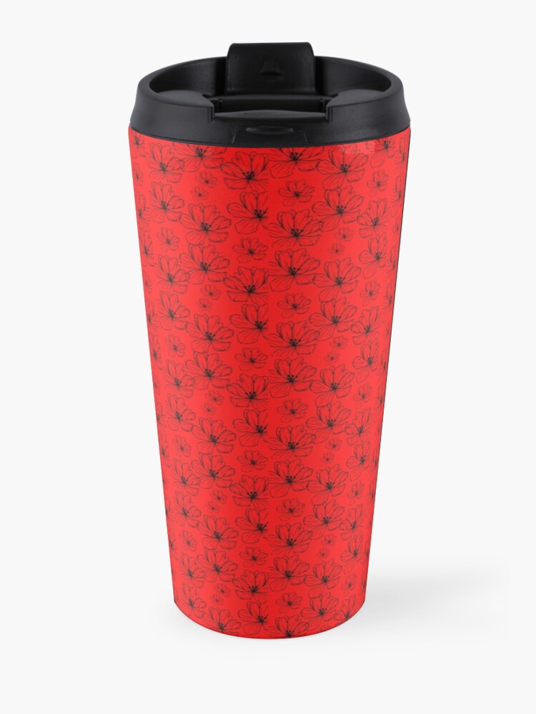 Alternate view of Decorative Flower Art Travel Mug