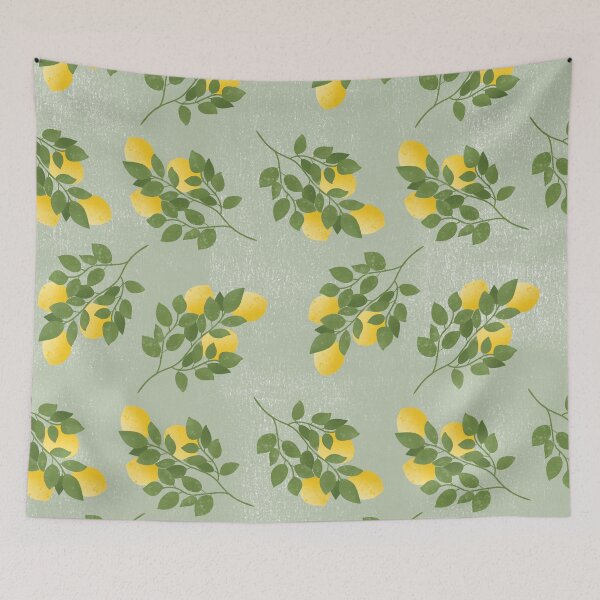Item preview, Lemons with Textured Background (Green) designed and sold by AfuaBDesigns.