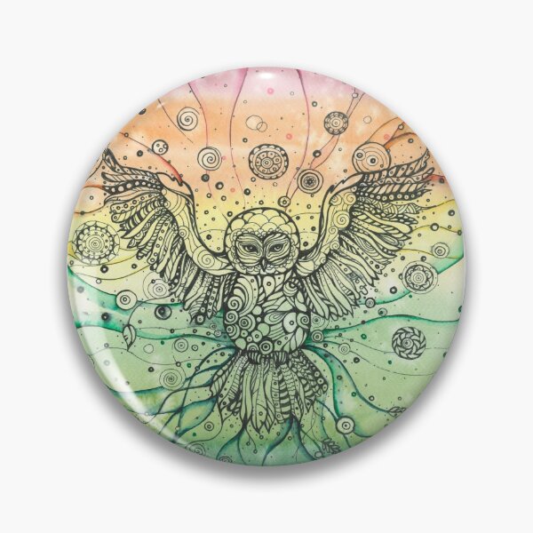 Item preview, wisdom owl tattoo style designed and sold by Lillasart.