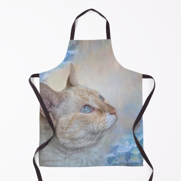 Item preview, Siamese Cat and Hydrangeas designed and sold by Elisabeth Lucas.