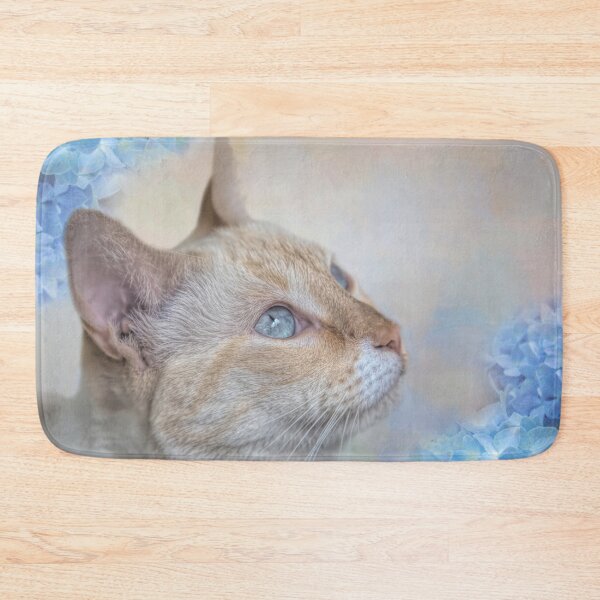 Item preview, Siamese Cat and Hydrangeas designed and sold by Elisabeth Lucas.