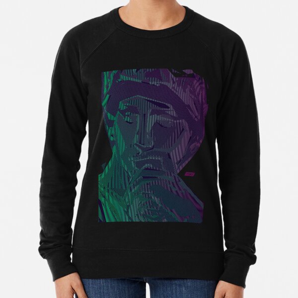 Lorenzo Scanline Portrait | Night Time Lightweight Sweatshirt