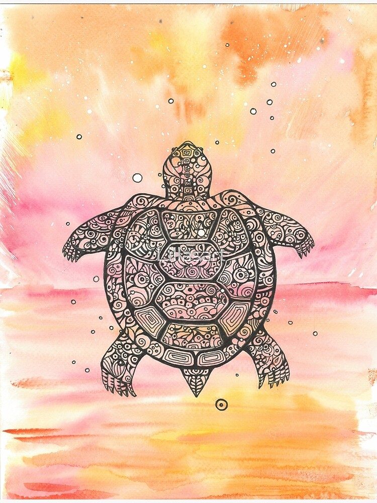 Turtle Sketch & Watercolor On Guys Bicep