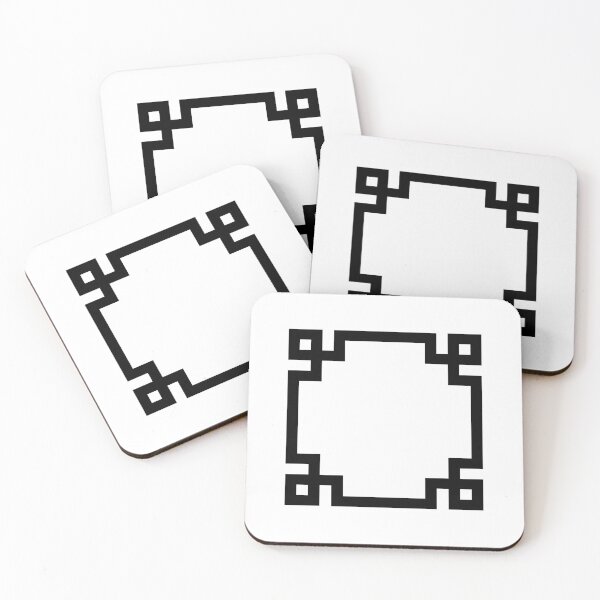 Item preview, Black Greek Key Square On White designed and sold by rewstudio.