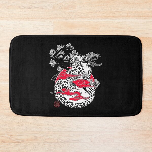 Item preview, White leopard and Japanese pine trees designed and sold by Ukiyograph.