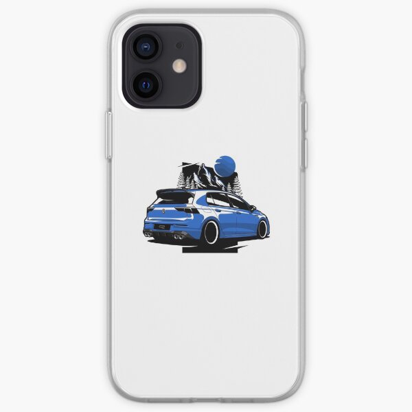 Golf azul R Funda blanda para iPhone