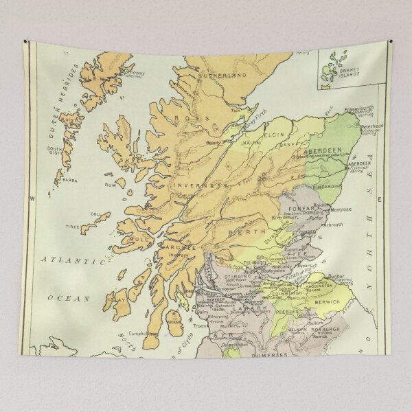Item preview, Vintage Map of Scotland 1886 designed and sold by yourscotland.