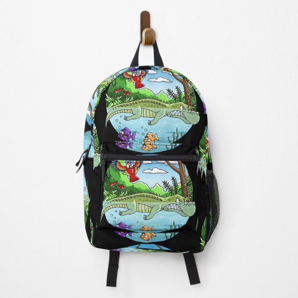 Item preview, Annoyed crocodile in the jungle illustration designed and sold by ARTemyzz.