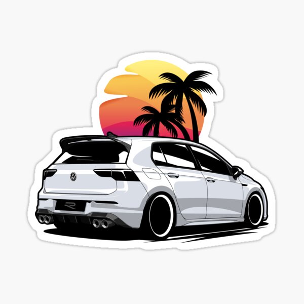 Silber Golf R. Sticker