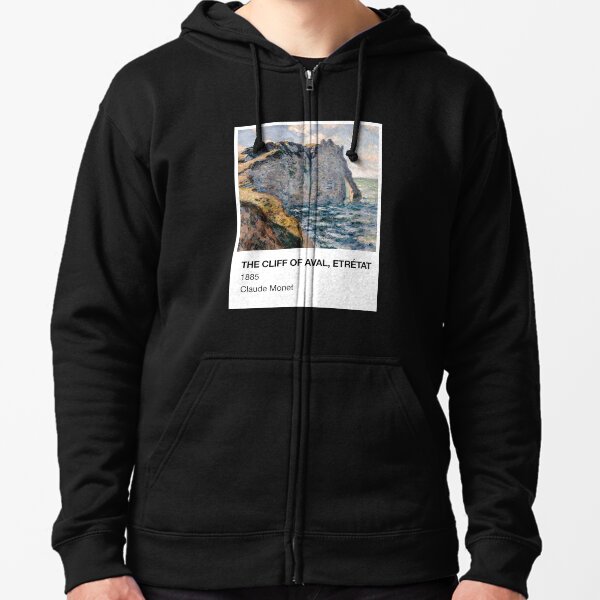 The Cliff of Aval Etretat Claude Monet Pantone Card Zipped Hoodie
