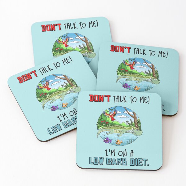 Item preview, Angry crocodile on low carb diet funny quote designed and sold by ARTemyzz.