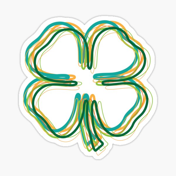 shamrock blur Sticker