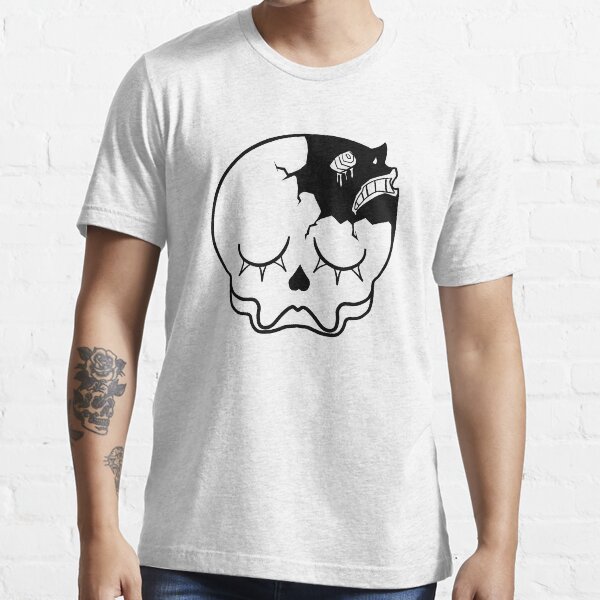 Transparent Peaceful Skull (black) Essential T-Shirt