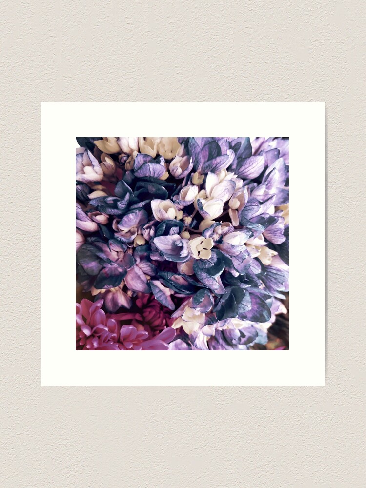 Alternate view of Purple Hydrangea Fields - Floral Bouquet Art Print