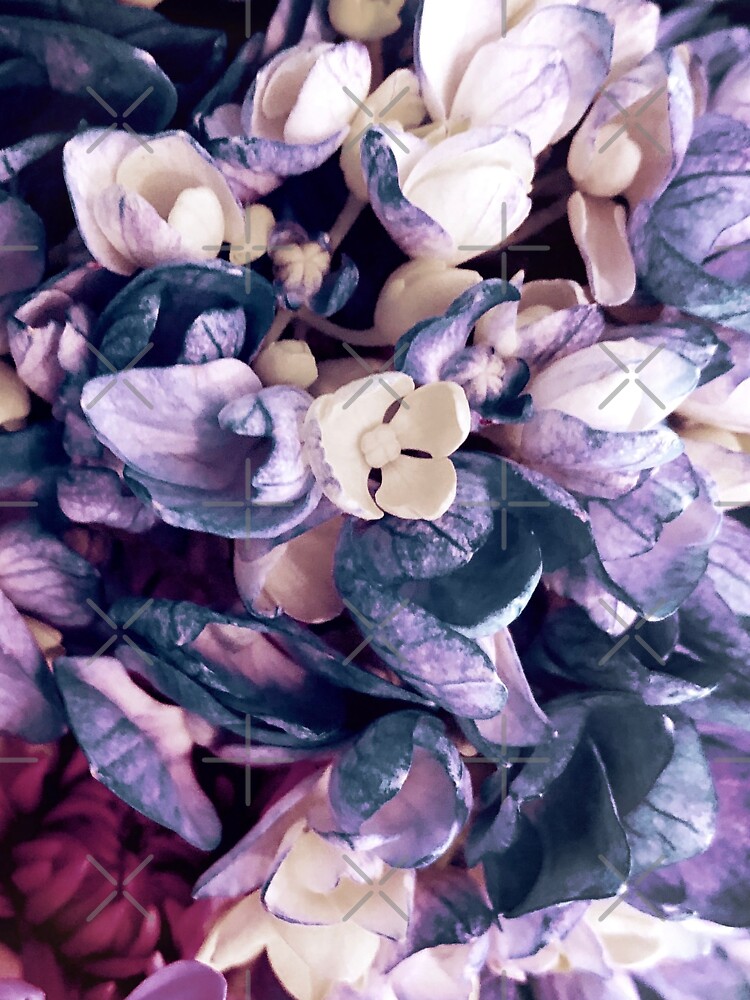 Purple Hydrangea Fields - Floral Bouquet by OneDayArt
