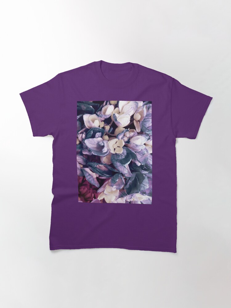 Alternate view of Purple Hydrangea Fields - Floral Bouquet Classic T-Shirt
