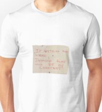 Desmond Hume is my constant -Lost Unisex T-Shirt