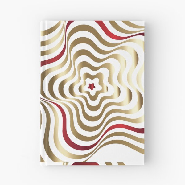 Item preview, OP Art Gold Flower with Red Ribbon designed and sold by Nobiya.