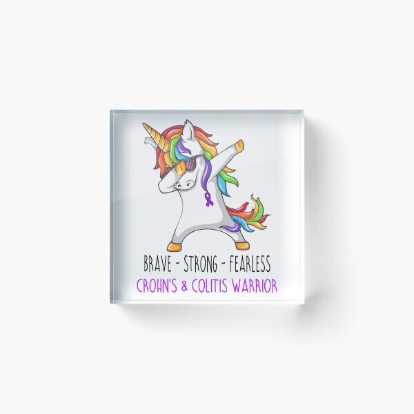 Item preview, Crohn's & Colitis Warrior Brave Strong Fearless designed and sold by deputylove.