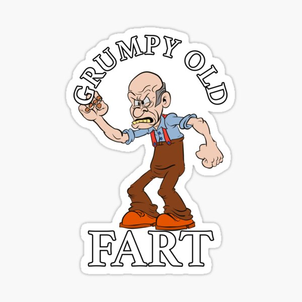 Grumpy Old Man Sticker For Sale By Teeartuk Redbubble