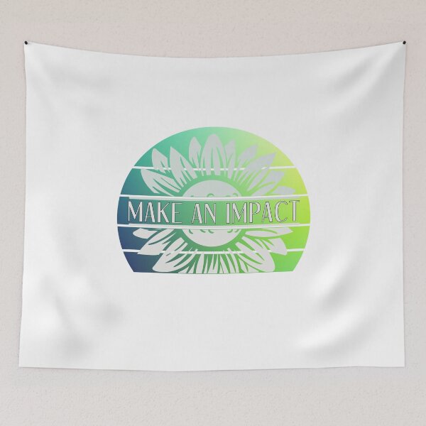 Item preview, Make An Impact - Retro Green And Blue Flower designed and sold by yurahbom.