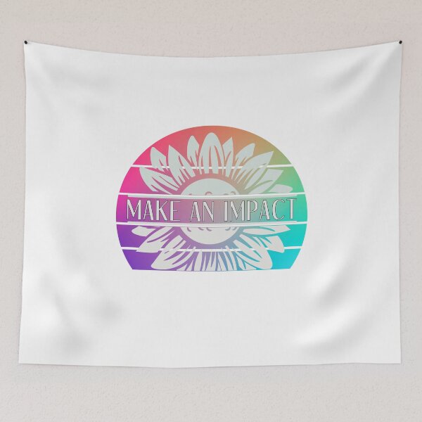 Item preview, Make An Impact - Retro Rainbow Flower designed and sold by yurahbom.