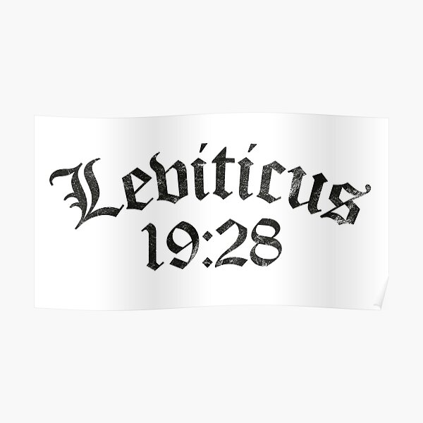 Leviticus 19:28, Ironic Tattoo Bible Verse, 'You Shall Not Tattoo'" Poster for Sale by gorillamerch