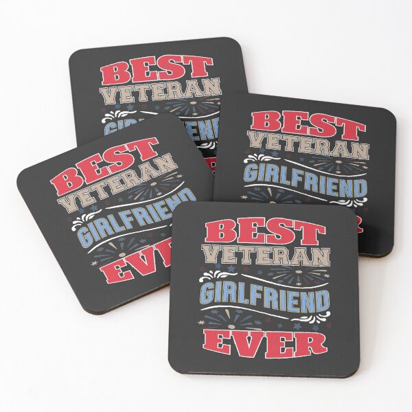 Item preview, Best Veteran Girlfriend Ever (red) - navy army marine quotes designed and sold by DebbisPalette.