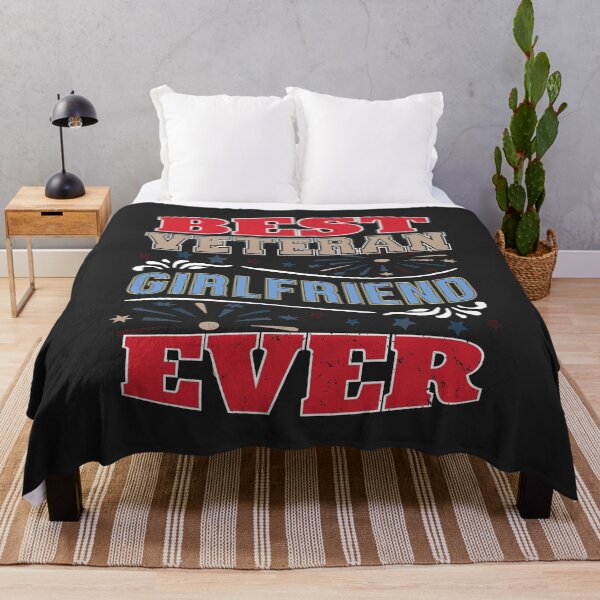Item preview, Best Veteran Girlfriend Ever (red) - navy army marine quotes designed and sold by DebbisPalette.
