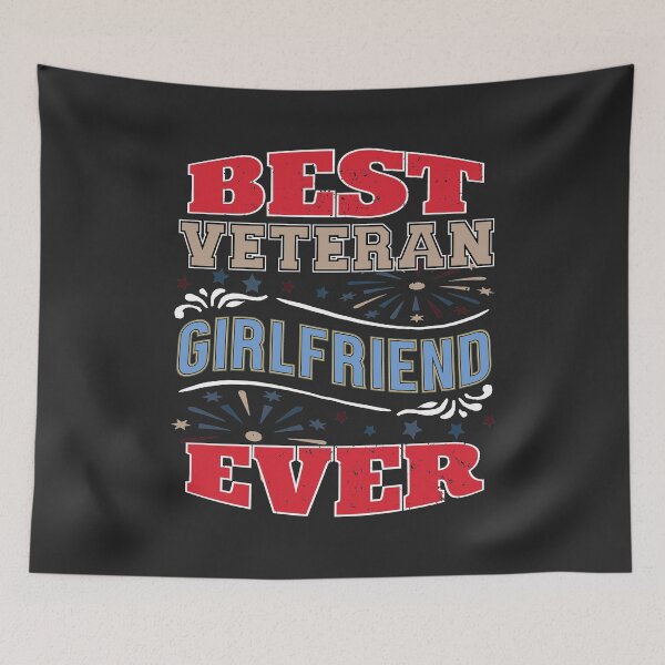 Item preview, Best Veteran Girlfriend Ever (red) - navy army marine quotes designed and sold by DebbisPalette.