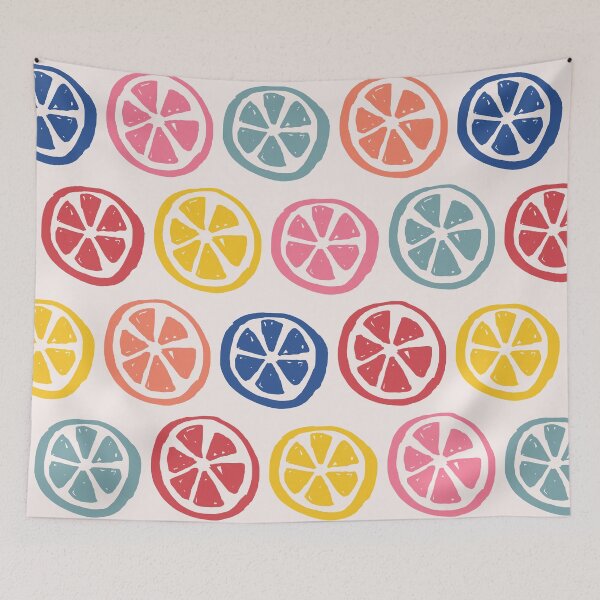 Item preview, tropical lemon slices pattern colorful summer designed and sold by neopop.