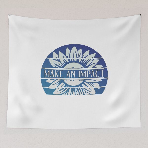 Item preview, Make An Impact - Retro Blue Flower designed and sold by yurahbom.