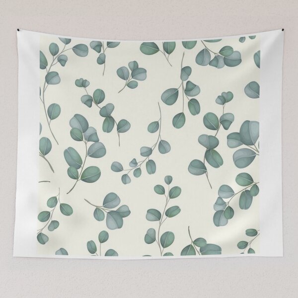 Item preview, elegant seamless pattern greenery flower leaves designed and sold by romio006.