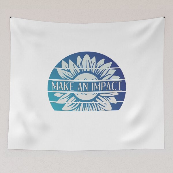 Item preview, Make An Impact - Retro Deep Blue Flower designed and sold by yurahbom.