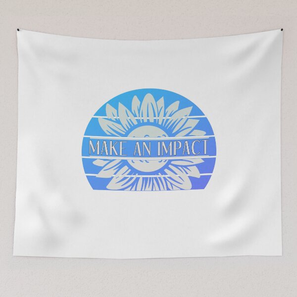 Item preview, Make An Impact - Retro Blue - Ish Flower designed and sold by yurahbom.