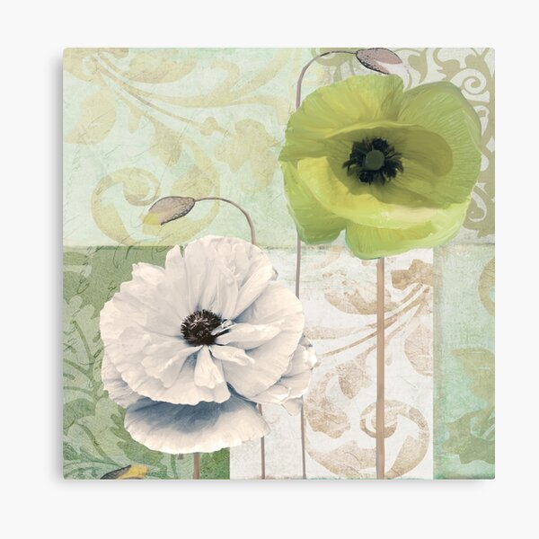 Calyx and Cream Poppies Canvas Print
