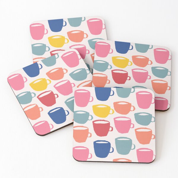 Item preview, coffee cups colorful pattern designed and sold by neopop.