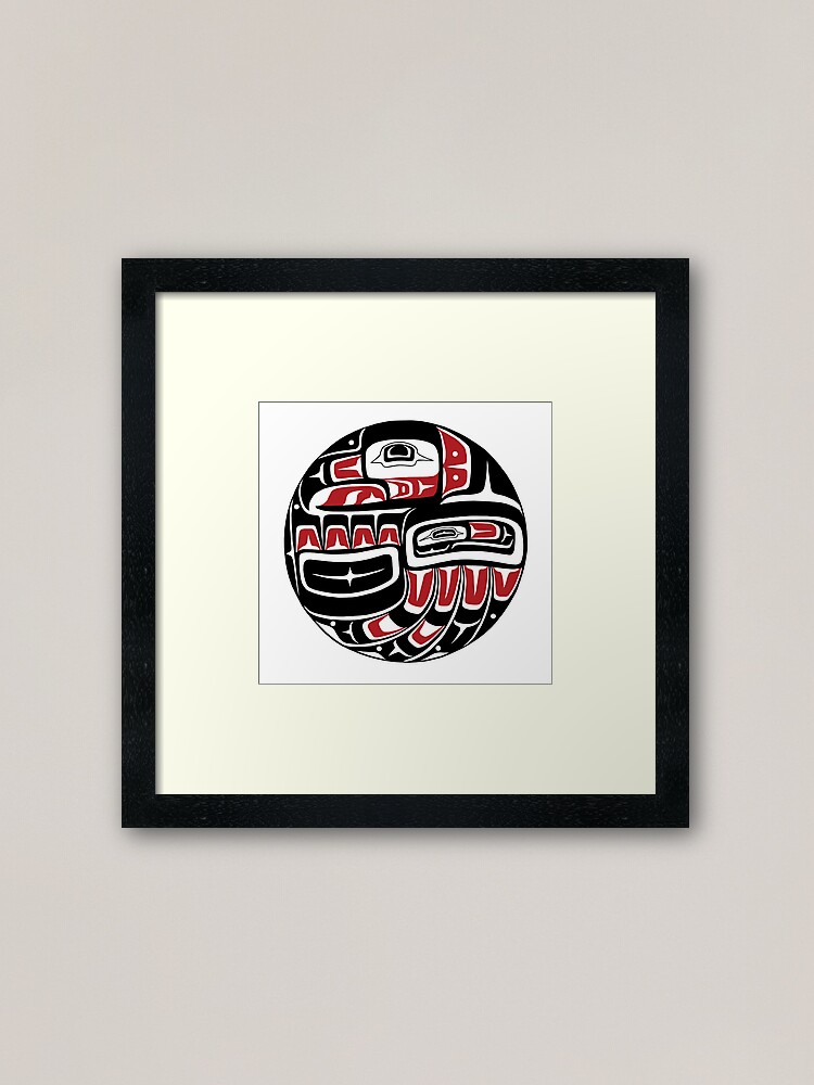 Alternate view of PNW Eagle - Round Framed Art Print