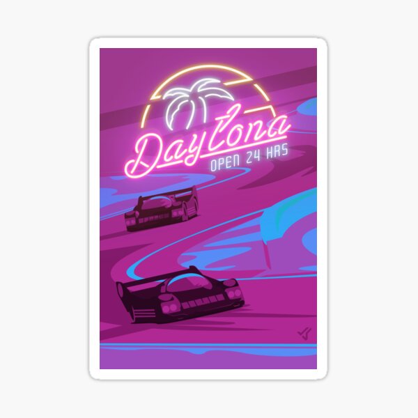 Item preview, 1985 Daytona 24 Poster Porsche 956 designed and sold by Junkboots Design.